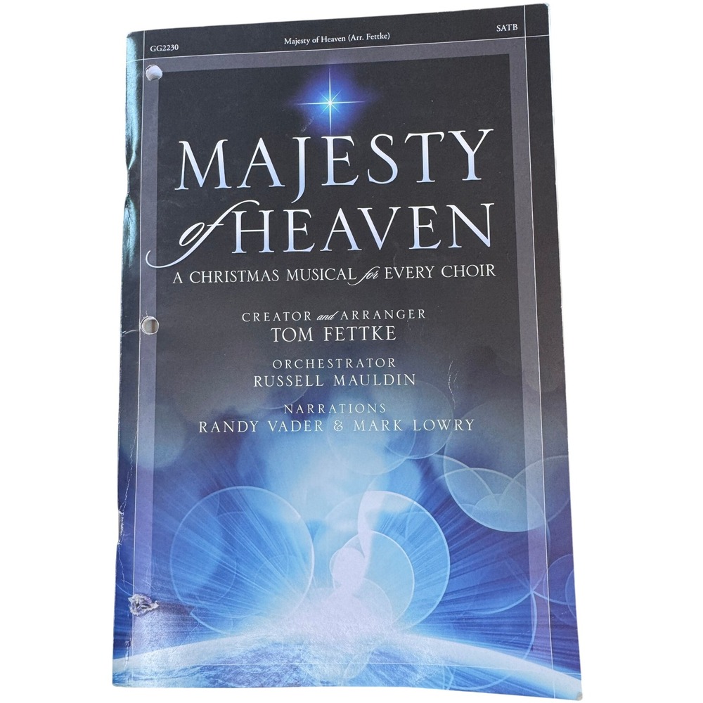 Majesty of Heaven Christmas Musical Choir Sheet Music Book Tom Fettke Gaither